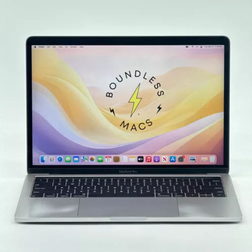 MacBook Pro 13.3" i5 (2018) – 16GB RAM, 512GB SSD.